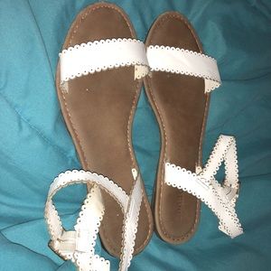 White sandals from Forever 21